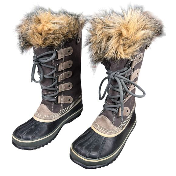 Sorel Women’s Joan Of Arctic Brown Suede Winter Boot Size US 6 - Picture 6 of 10